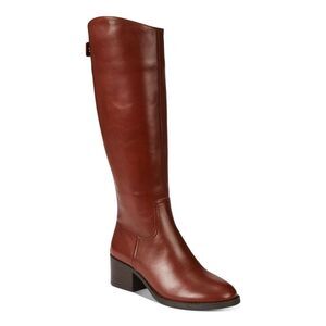 INC Womens Brown Line Cerie Round Toe Block Heel Leather Riding Boot 5.5 M